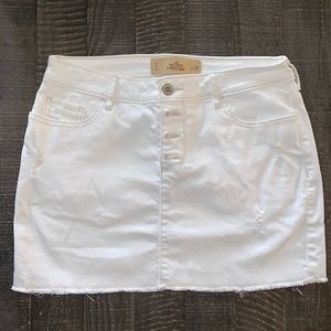 Hollister - white jean skirt